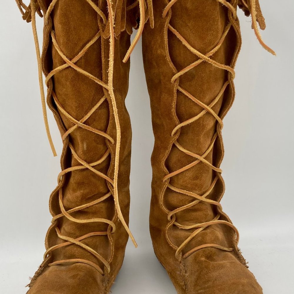 Minnetonka Knee High Leather Moccasin